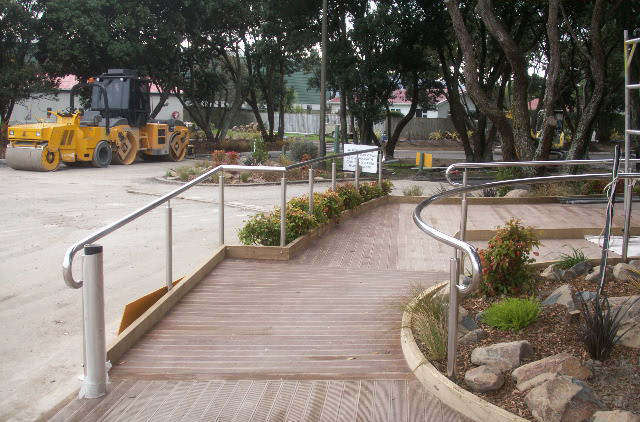 Custom safety handrails - Hutt Park - Elliott Engineering
