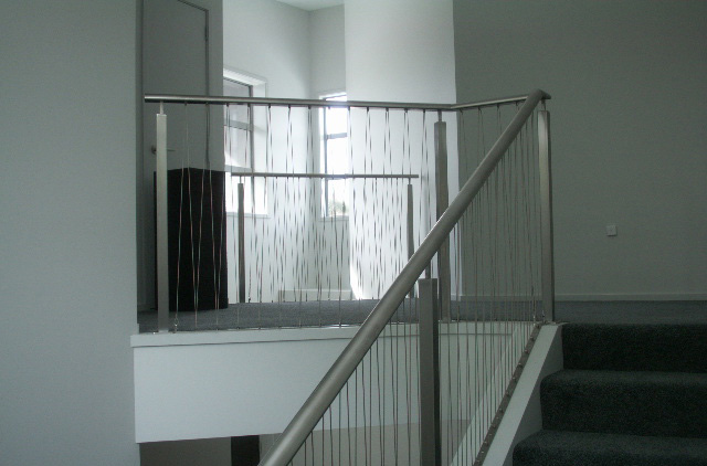 Stainless steel handrail and wire balustrade - Tamworth Cres - Elliott Engineering
