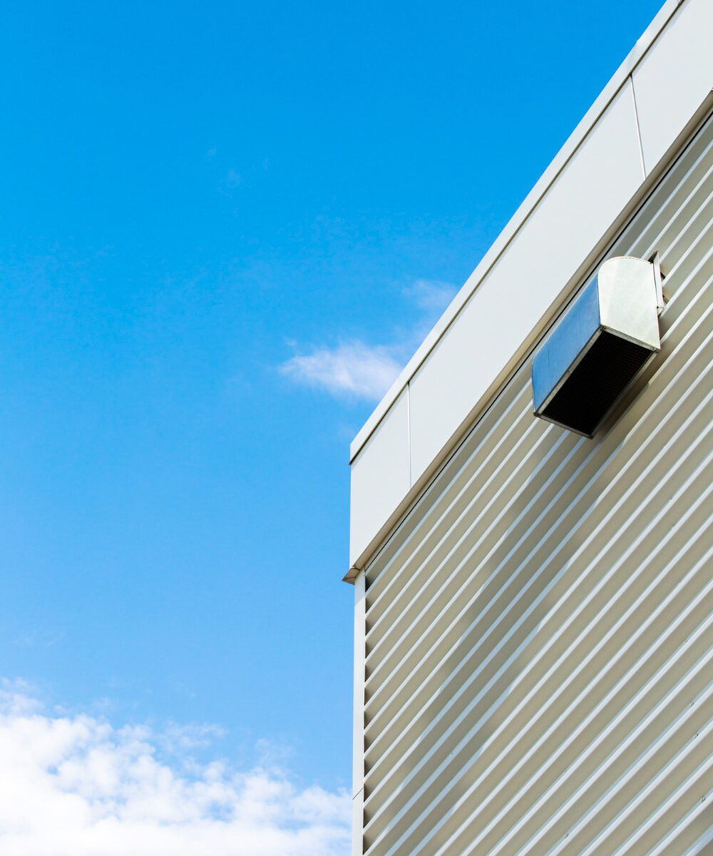 Metal flashings on commercial building - Elliott Engineering