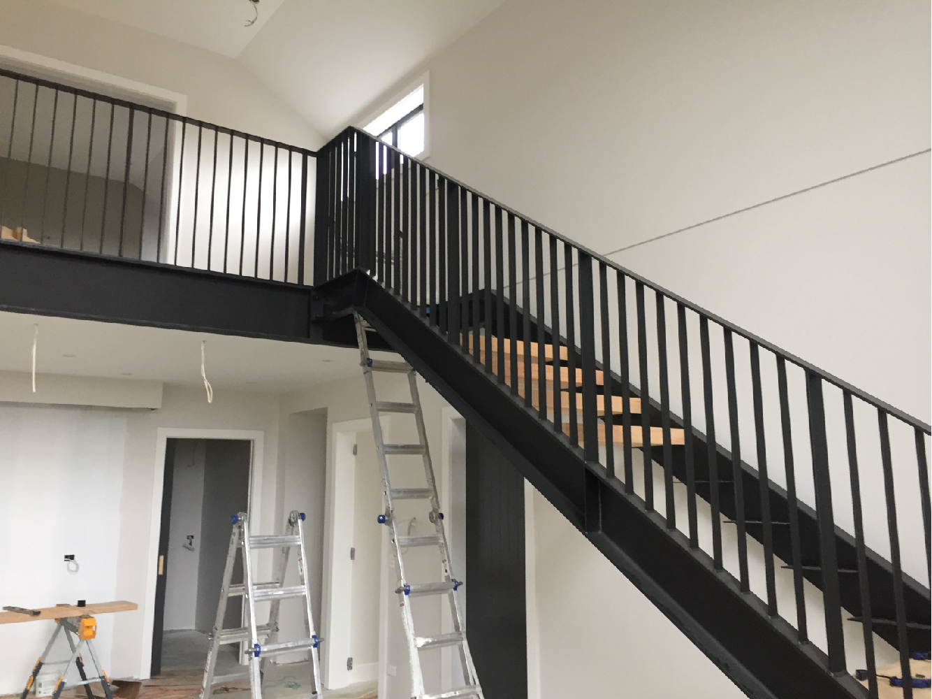 Modern internal steel staircase fabricated - Flighty's Rd - Elliott Engineering