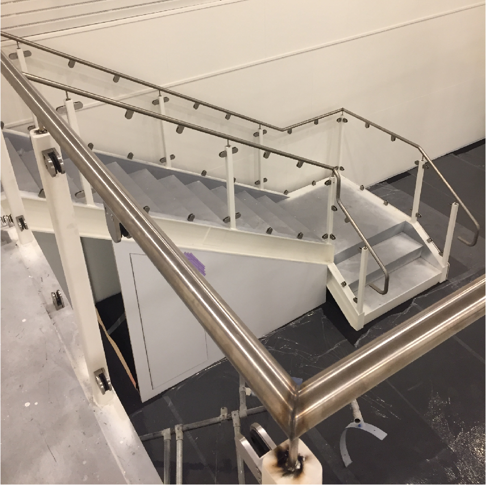 Custom marine quality handrail and stairwell - Interislander Ferry, Kaitaki - Elliott Engineering