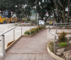 Custom safety handrails - Hutt Park - Elliott Engineering