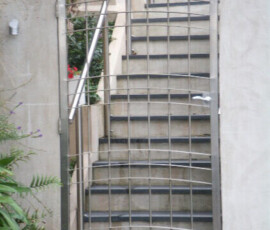 Custom metal bar front gate - Elliott Engineering