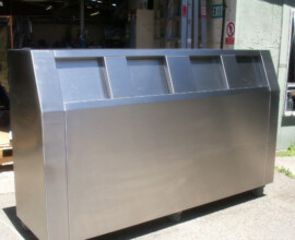 Custom stainless steel rubbish bin - Elliott Engineering