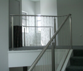 Stainless steel handrail and wire balustrade - Tamworth Cres - Elliott Engineering