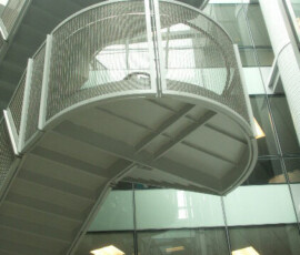 Custom shaped steel staircase and handrails - The Terrace - Elliott Engineering