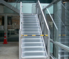 Steel staircase and handrails - The Terrace - Elliott Engineering